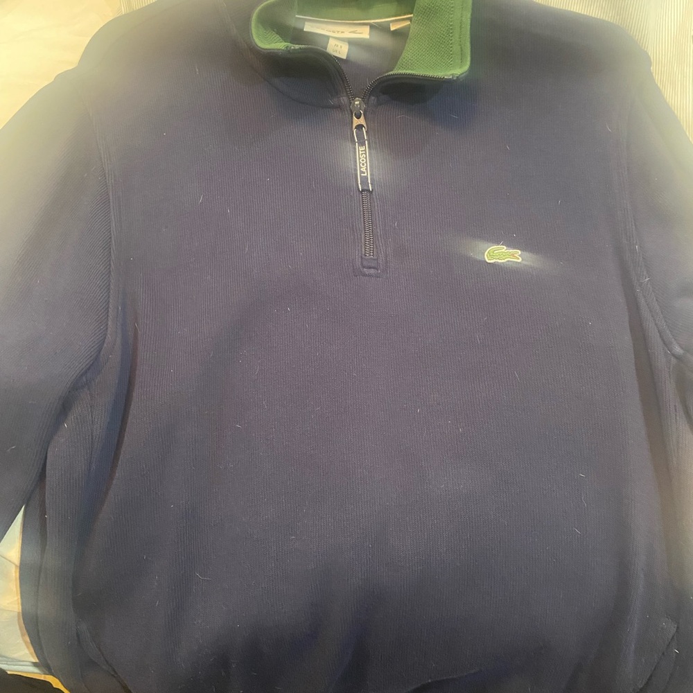 Men’s 1/4 zip Lacoste pullover